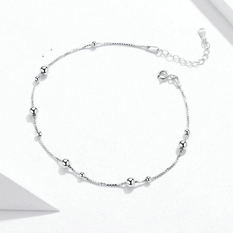 Women's Fashion Simple White Gold Plated Anklet