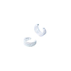 Curved Ear Cuff 925 Silber – Trageansicht am Ohr, ohne Piercing