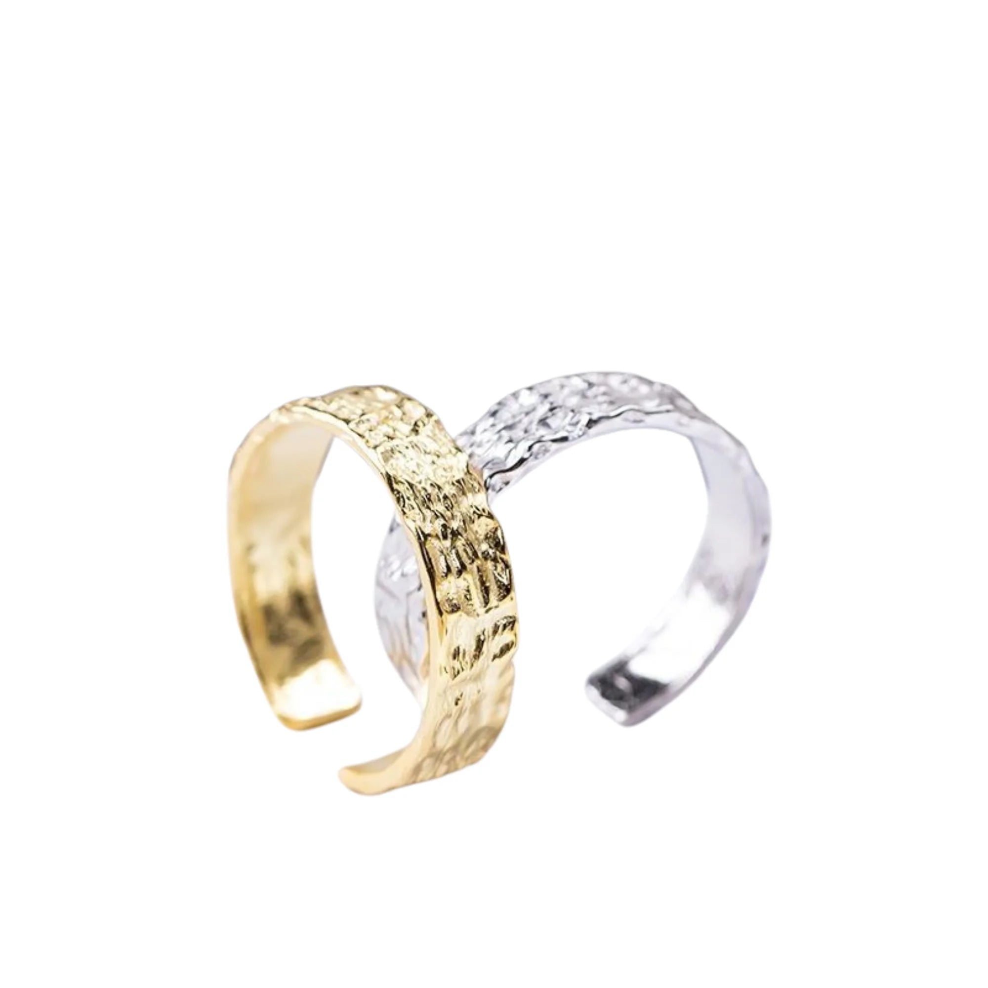 925er Ring mit strukturierter Folienoptik – flexibel und markant