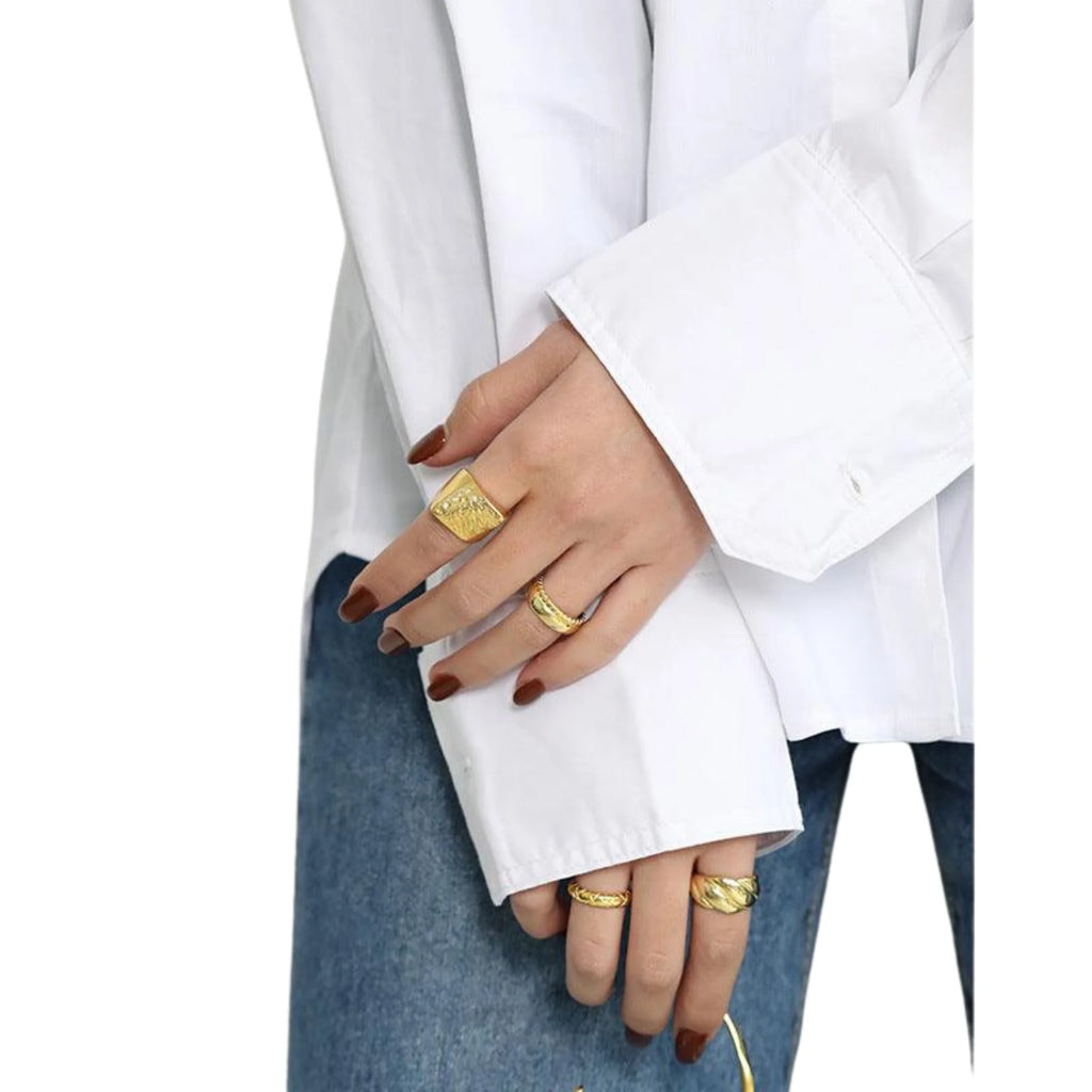 Minimalistischer Wellenring – offen und kombinierbar