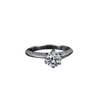 925er Ring mit Diamantoptik – massiv, glänzend, klar