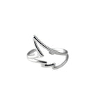 Flügel Ear Cuff – Teufelsflügel, Einzelansicht Silber