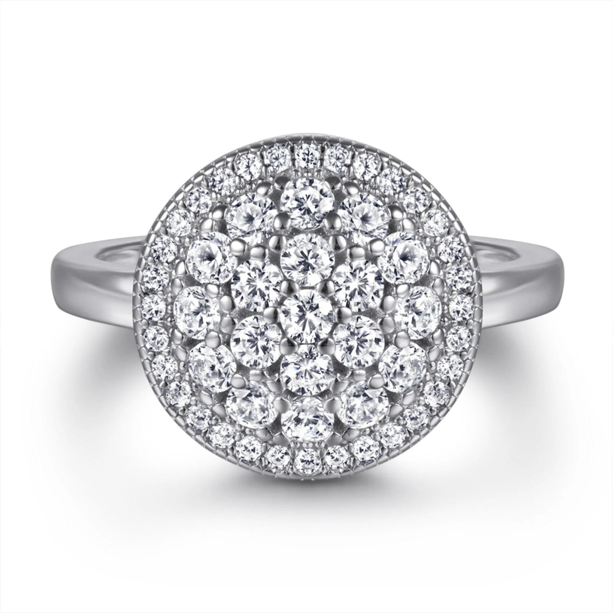 Runder Ring mit Zirkoniabesatz – modern, schlicht, hochwertig