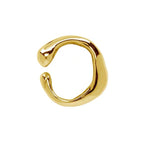 Lava Ear Cuff – vergoldet, markante Struktur, Einzelstück