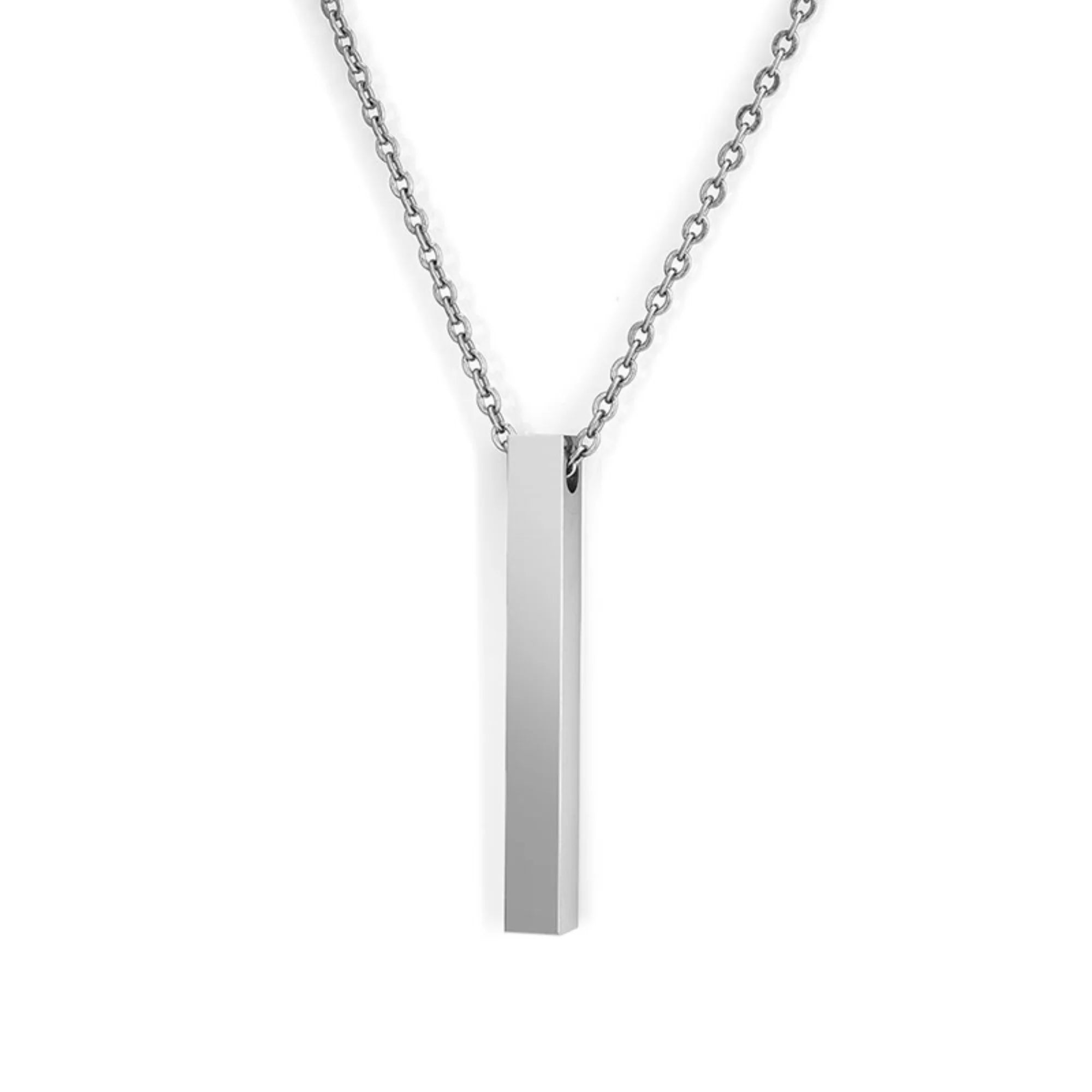 Silber- oder Goldkette mit eckigem Anhänger – klar, reduziert, hochwertig