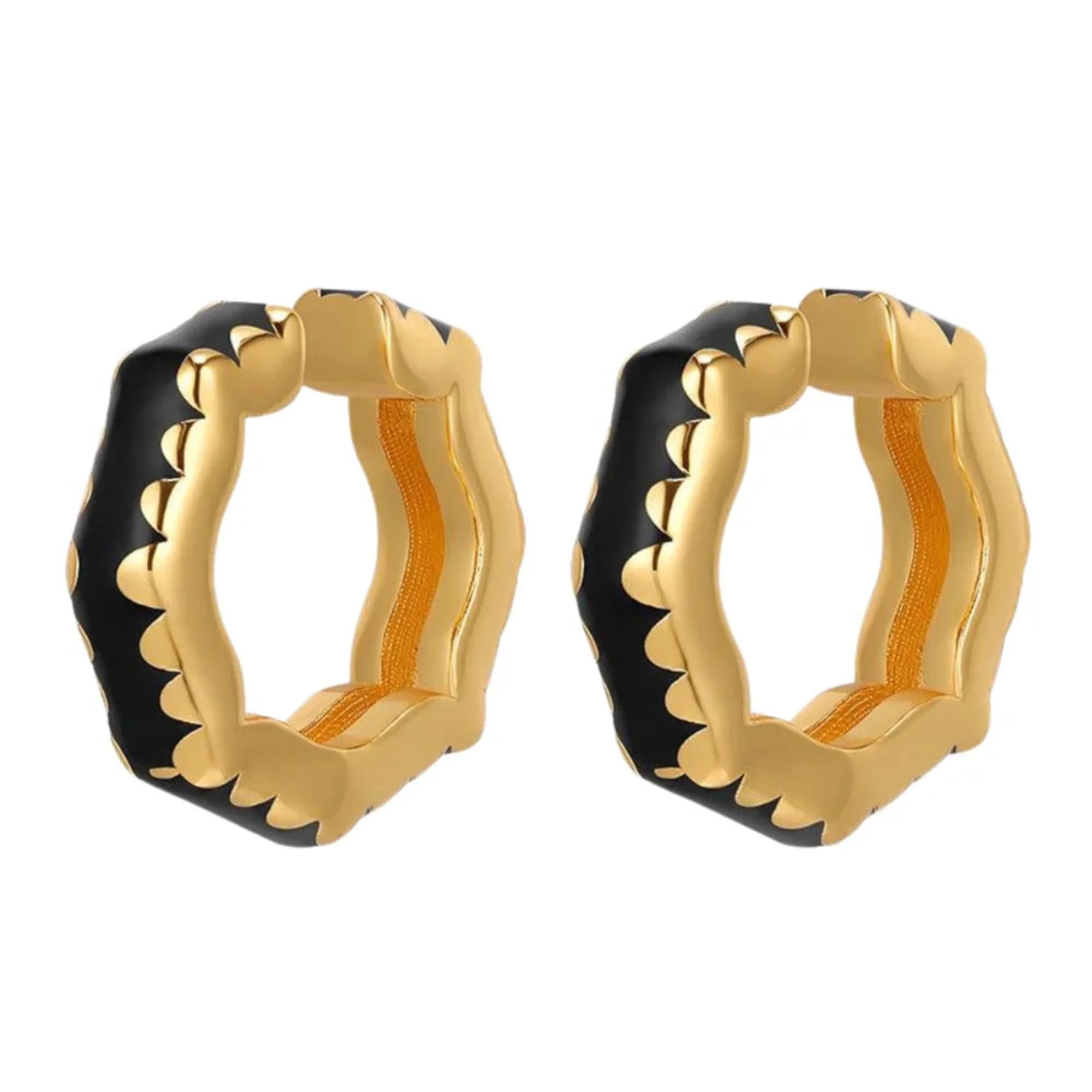 Design Ear Cuff – Set in Gold-Schwarz, Paaransicht