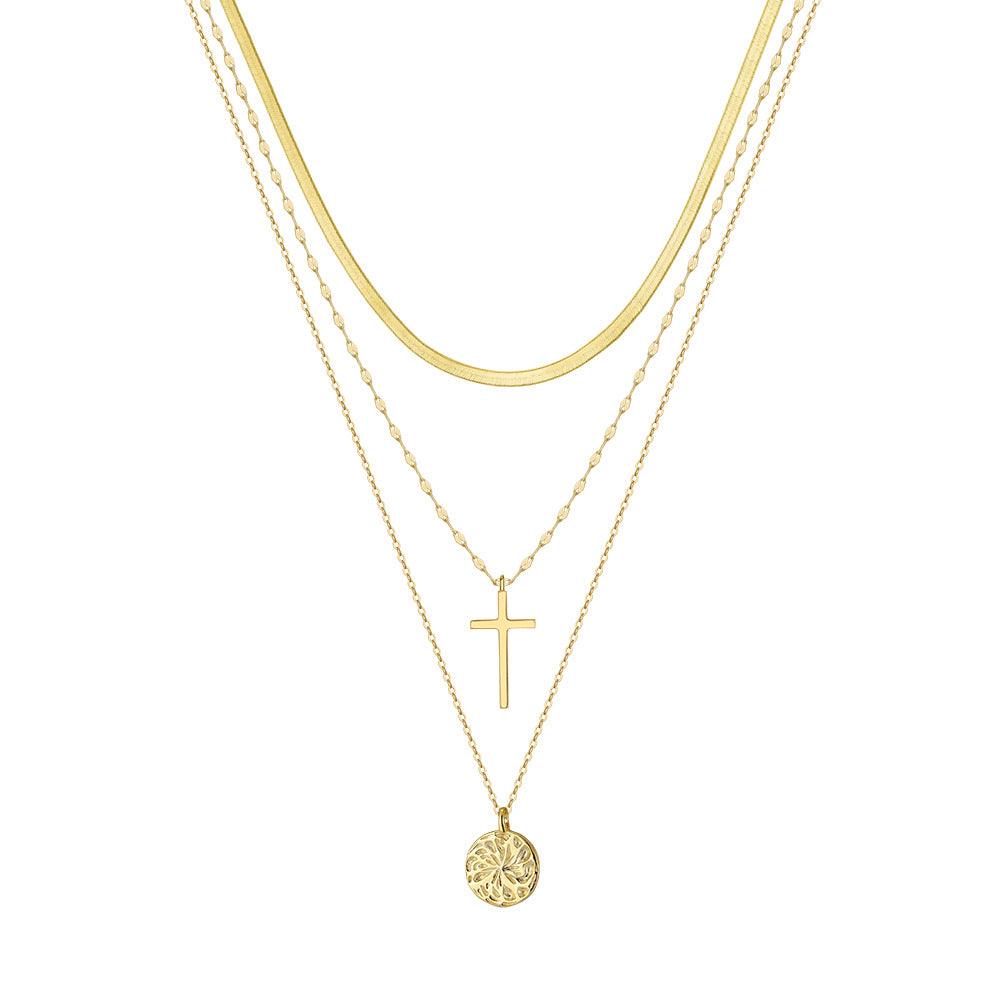 S925 Sterling Silver Cross Pendant Necklace