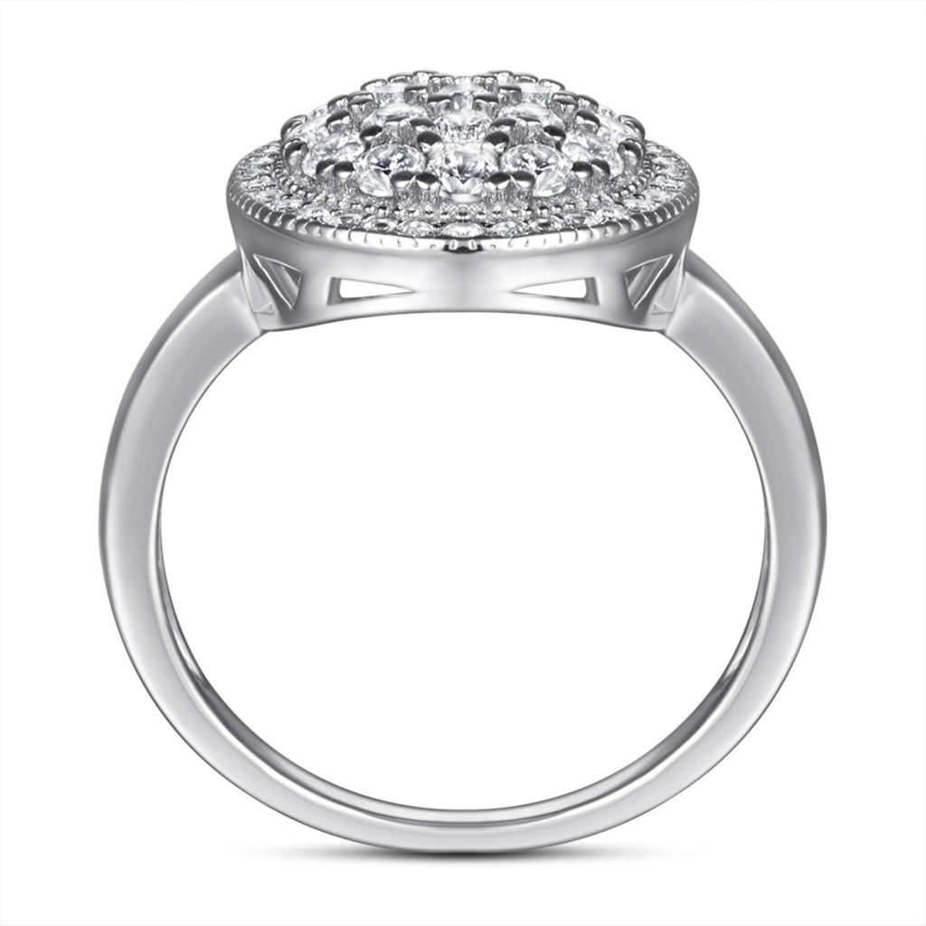 Pavé-Ring mit klassischem Look – flach, leicht und edel