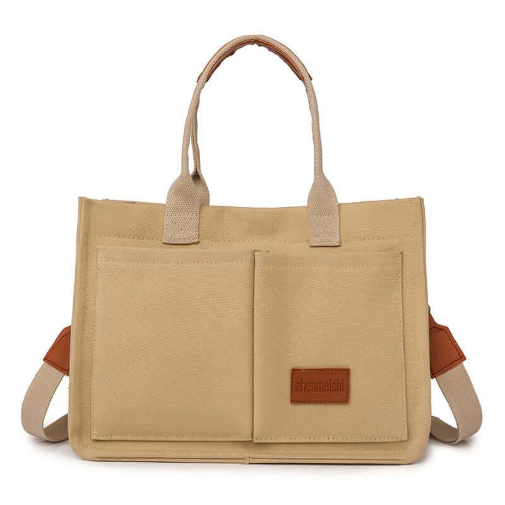 Canvas Tasche in hellem Sandton – leicht, funktional, formstark