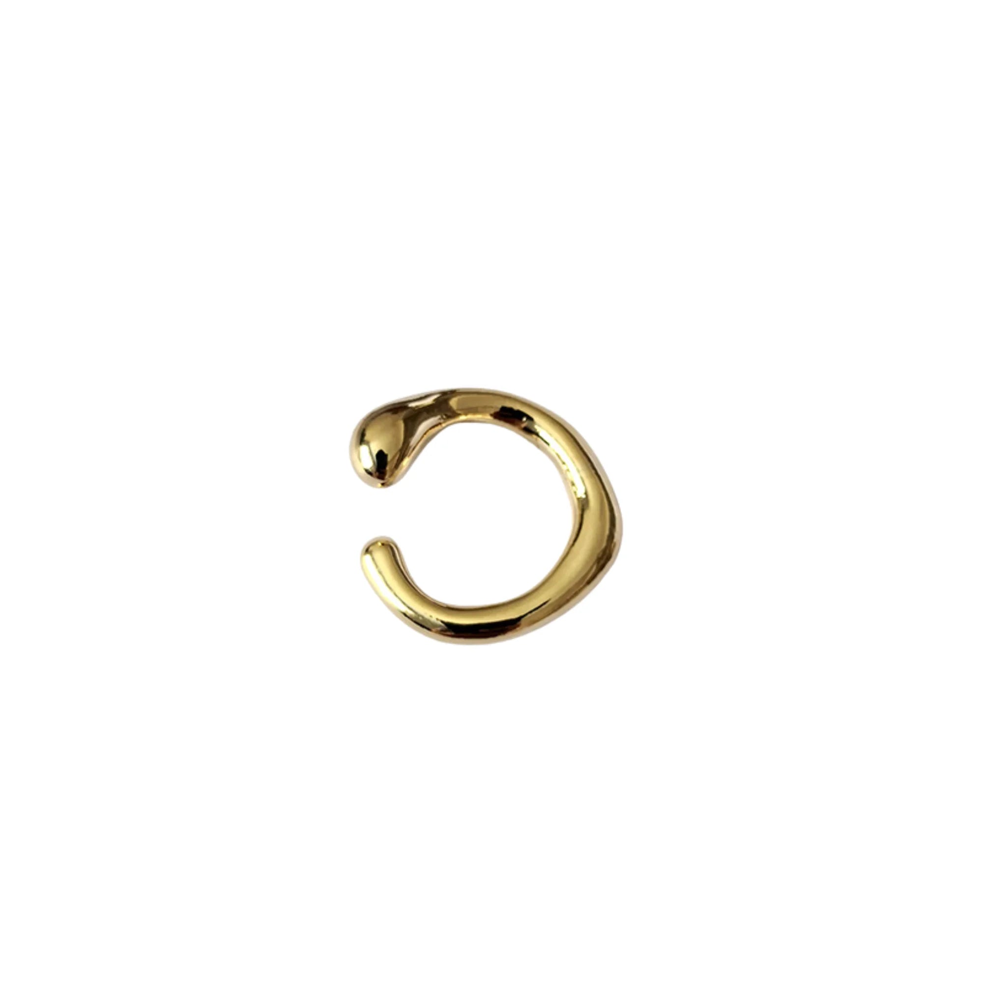 Spiral Ear Cuff vergoldet – Einzelstück, runde Spiralform