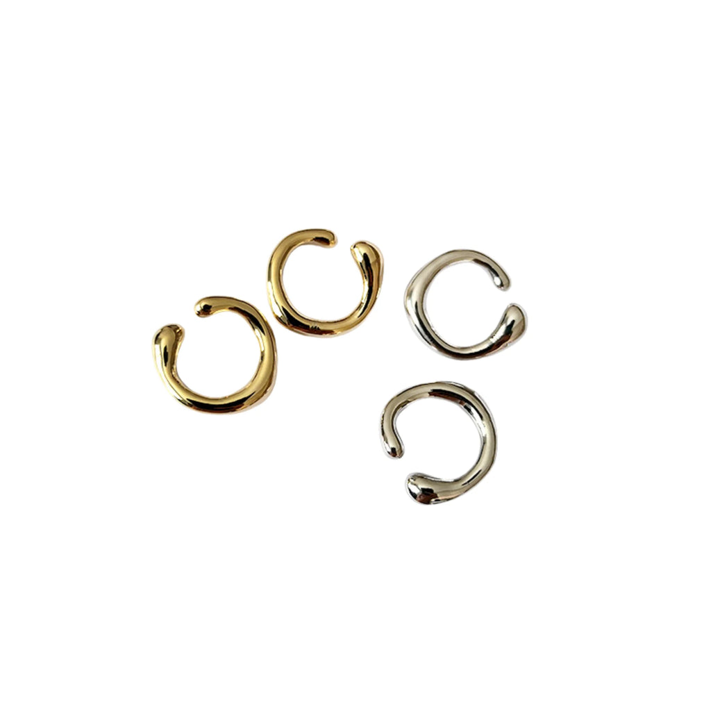 Spiral Ear Cuff vergoldet und versilbert – Set in Gold und Silber, gruppiert