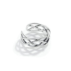 925 Silberring mit handwerklicher Textur und flexiblem Tragekomfort