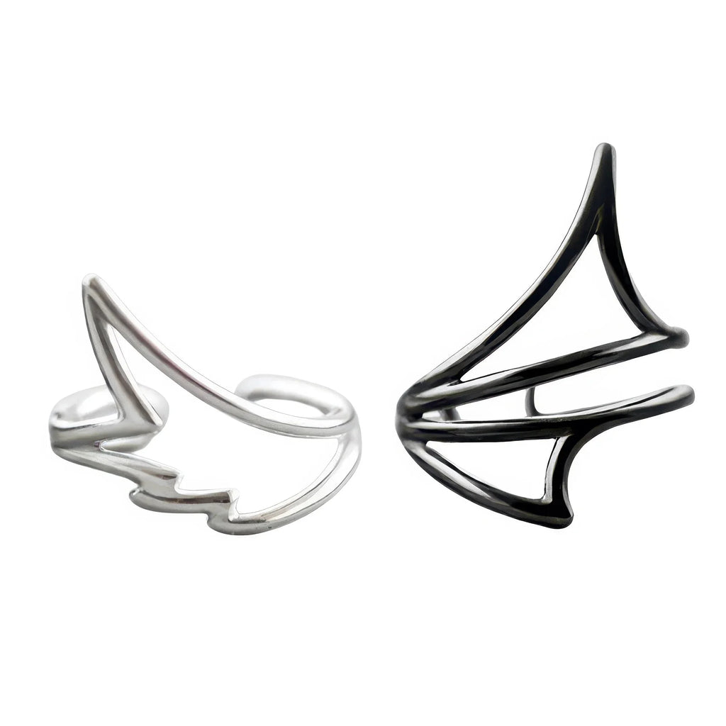 Flügel Ear Cuff – Engelsflügel, Einzelansicht Silber