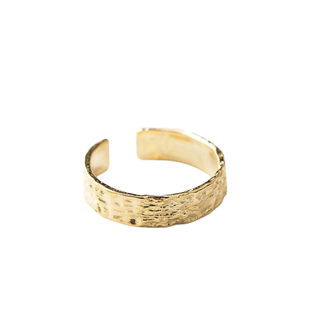 Flexibler Ring aus echtem Silber – geprägt, offen, einzigartig