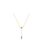 Geometrisch aufgebaute Silberkette mit Zirkoniasteinen – elegant und feminin