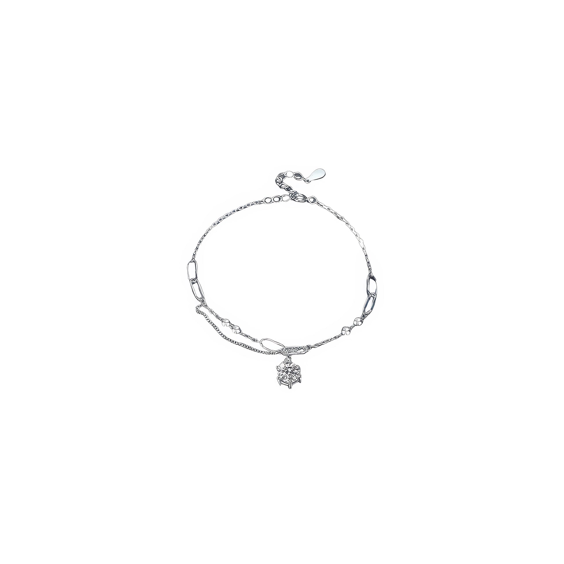 Edles 925 Sterling Silber Armband mit funkelndem Stein für elegante Outfits