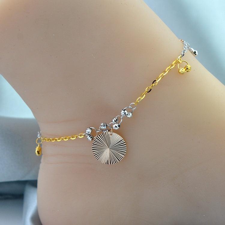 Color Silver Anklet Women 925 Silver Sterling Silver Color Gold-plated Anklet Silver