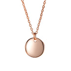 Glänzender Kreisanhänger in Roségold mit klarer Form