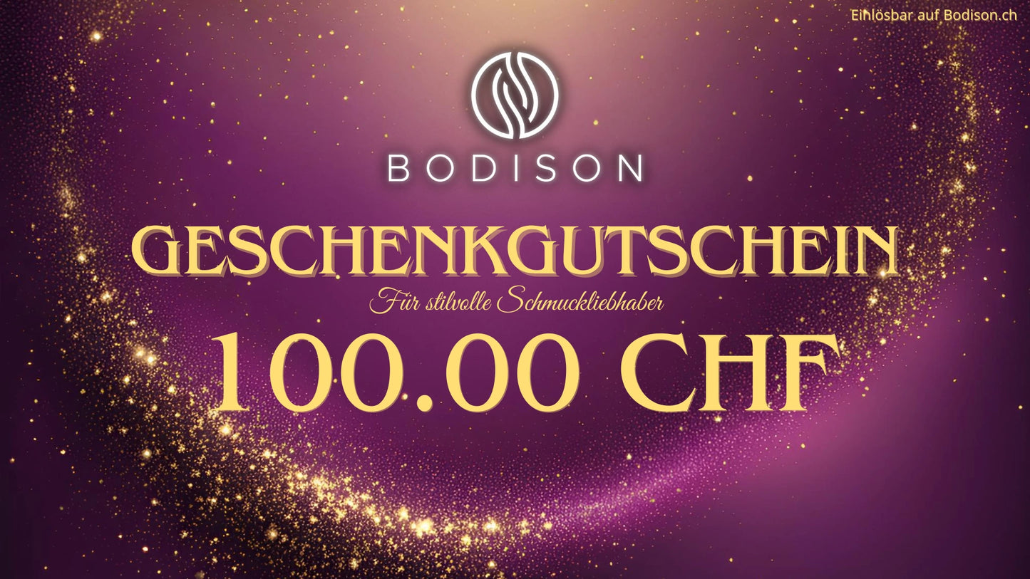 Bodison Geschenkgutschein im Wert von 100 CHF