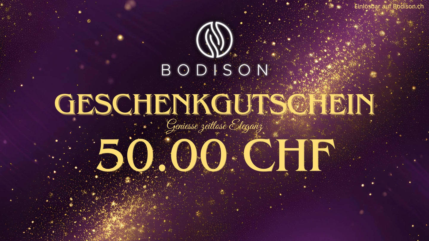 Bodison Geschenkgutschein im Wert von 50 CHF