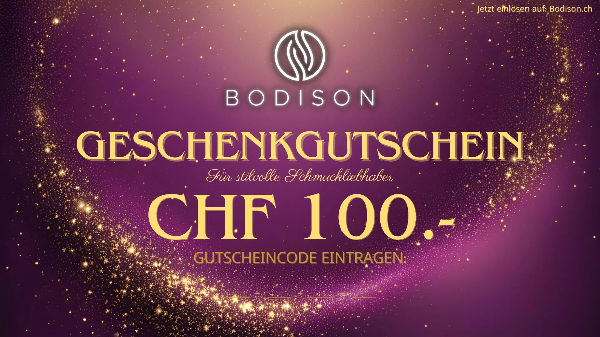 geschenkgutschein kaufen – chf 100 ruhiges layout, pdf zum ausdrucken