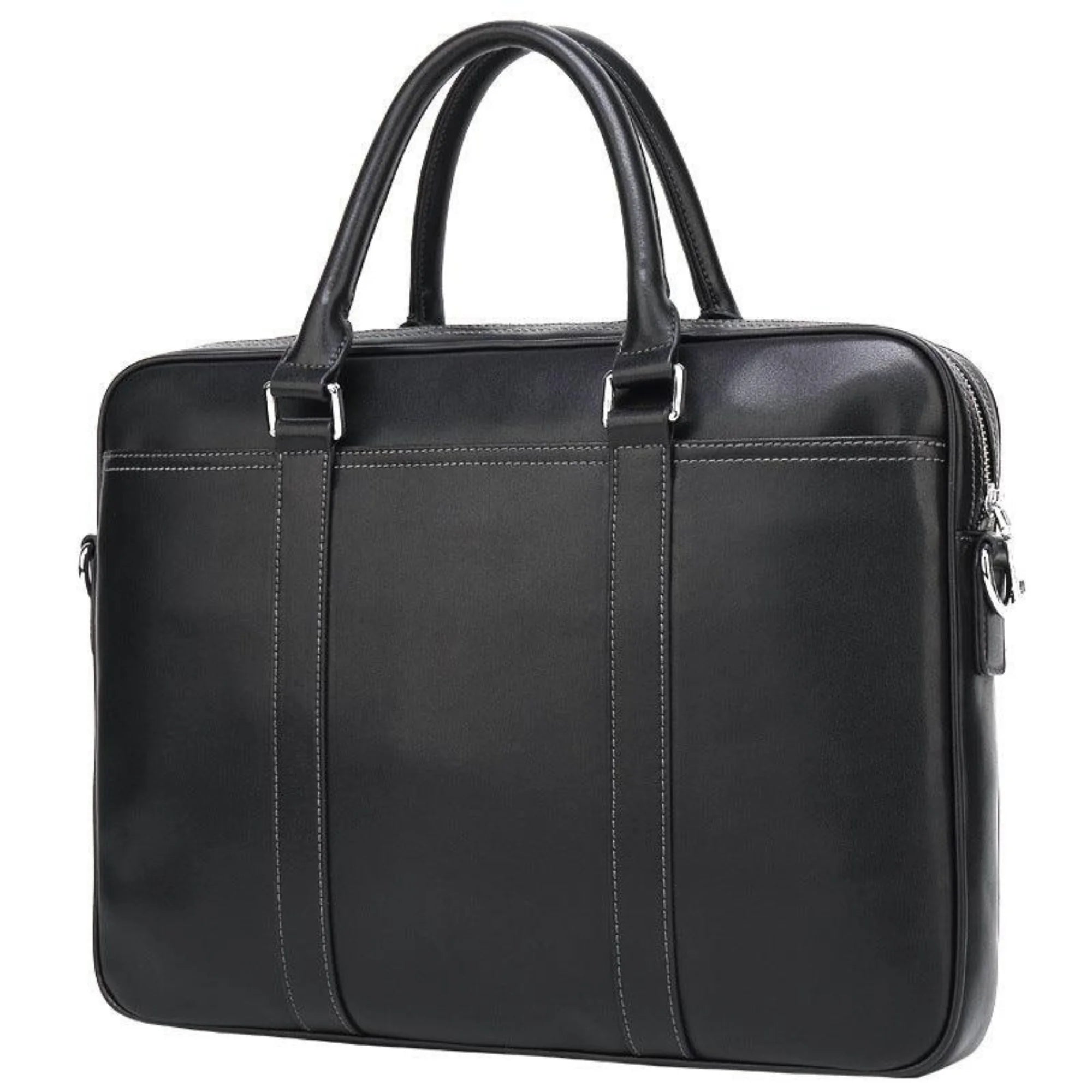 Business Laptoptasche in Schwarz: Soft Surface Finish für den hektischen Pendleralltag.
