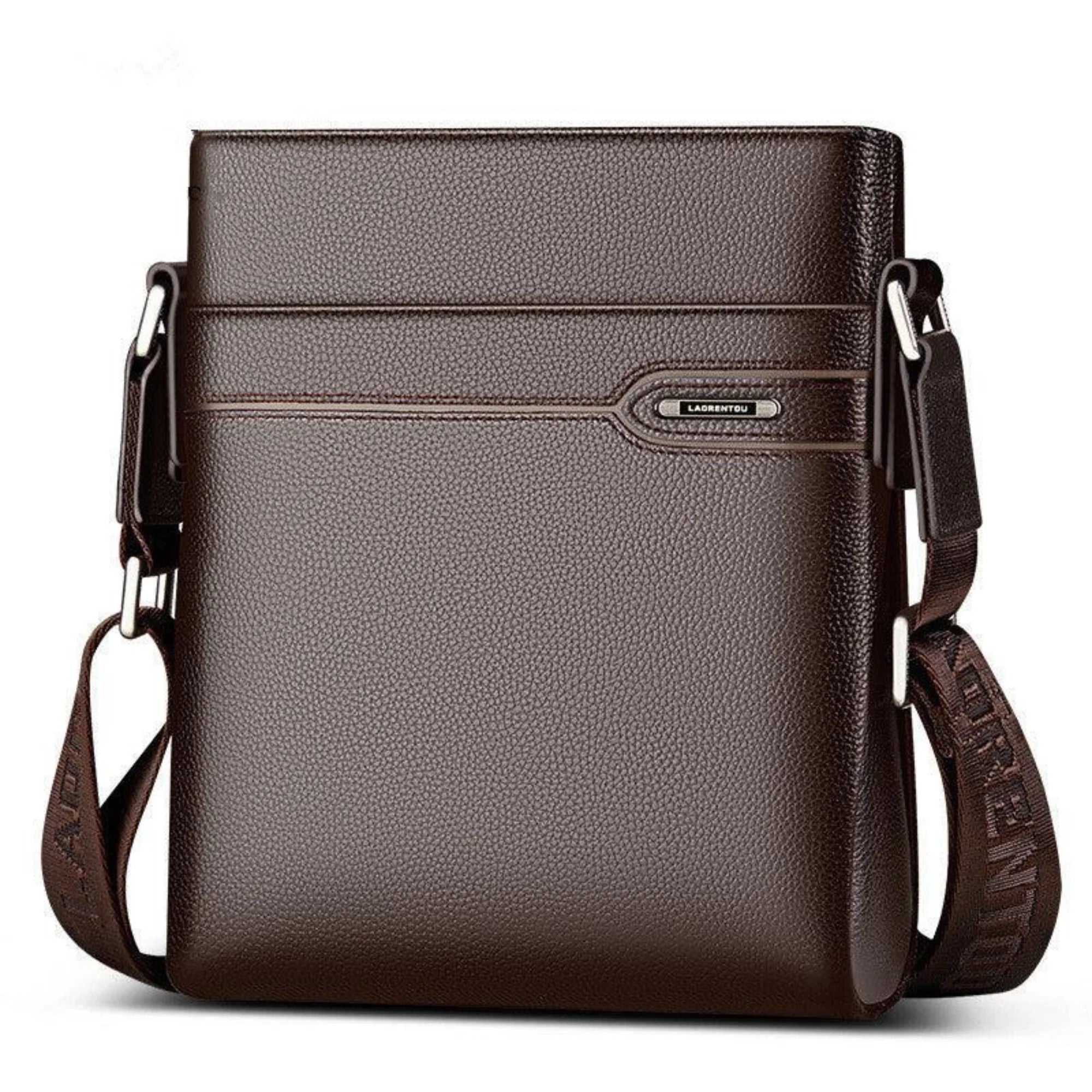 Vertical Square Tasche in Braun: Kompakte Form mit Schultergurt für den sicheren Transport von Hardware.