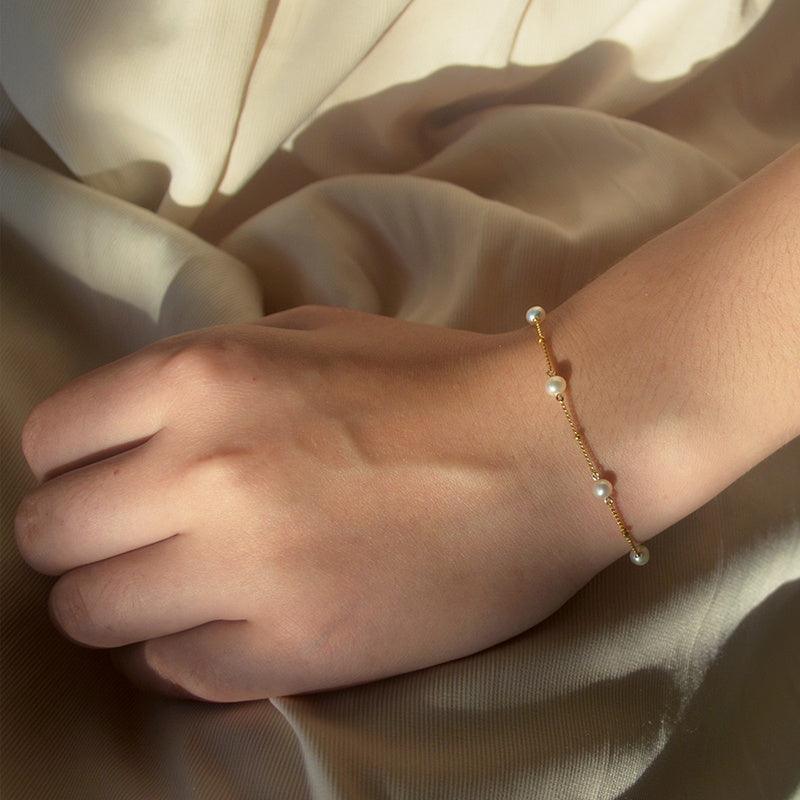 Starry Bracelet Original Design 14K Gilded Natural Pearl Ins Special Interest Light Luxury