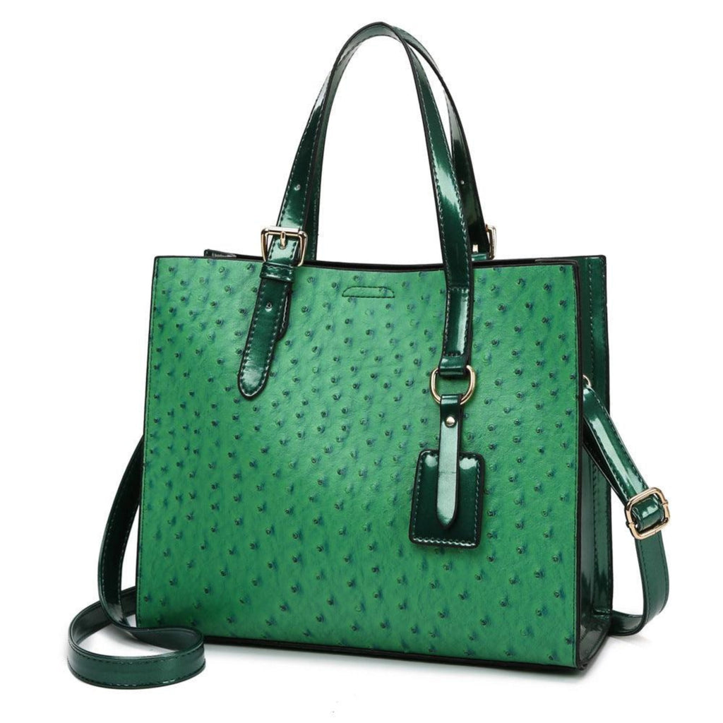 Grüne Canvas Tasche mit Struktur – kräftiger Look für stilbewusste Frauen, urban und funktionell