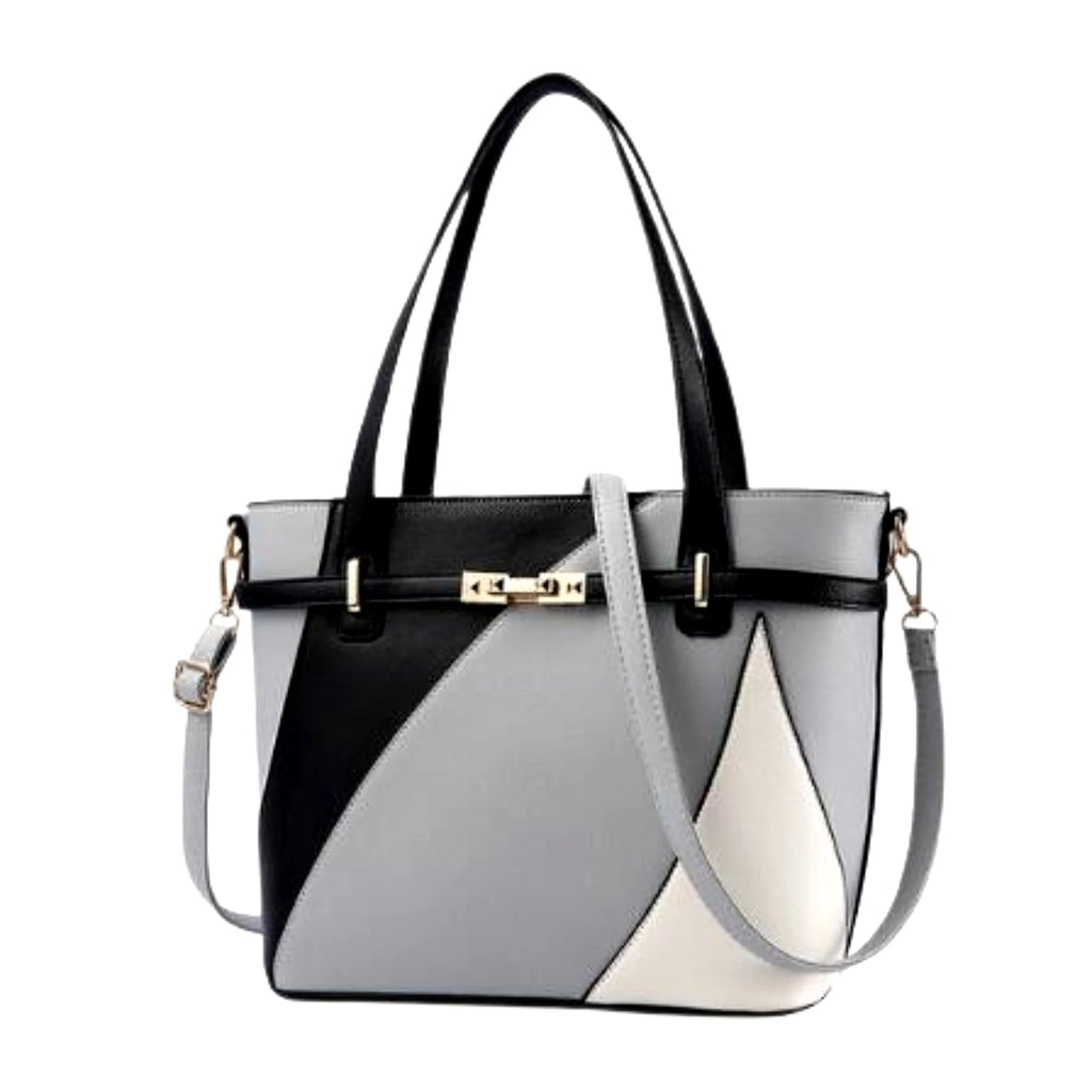 Moderne Citybag in Ash Panel mit Noir Mix und Creme-Panel – für Büro, Uni und Urban Wear