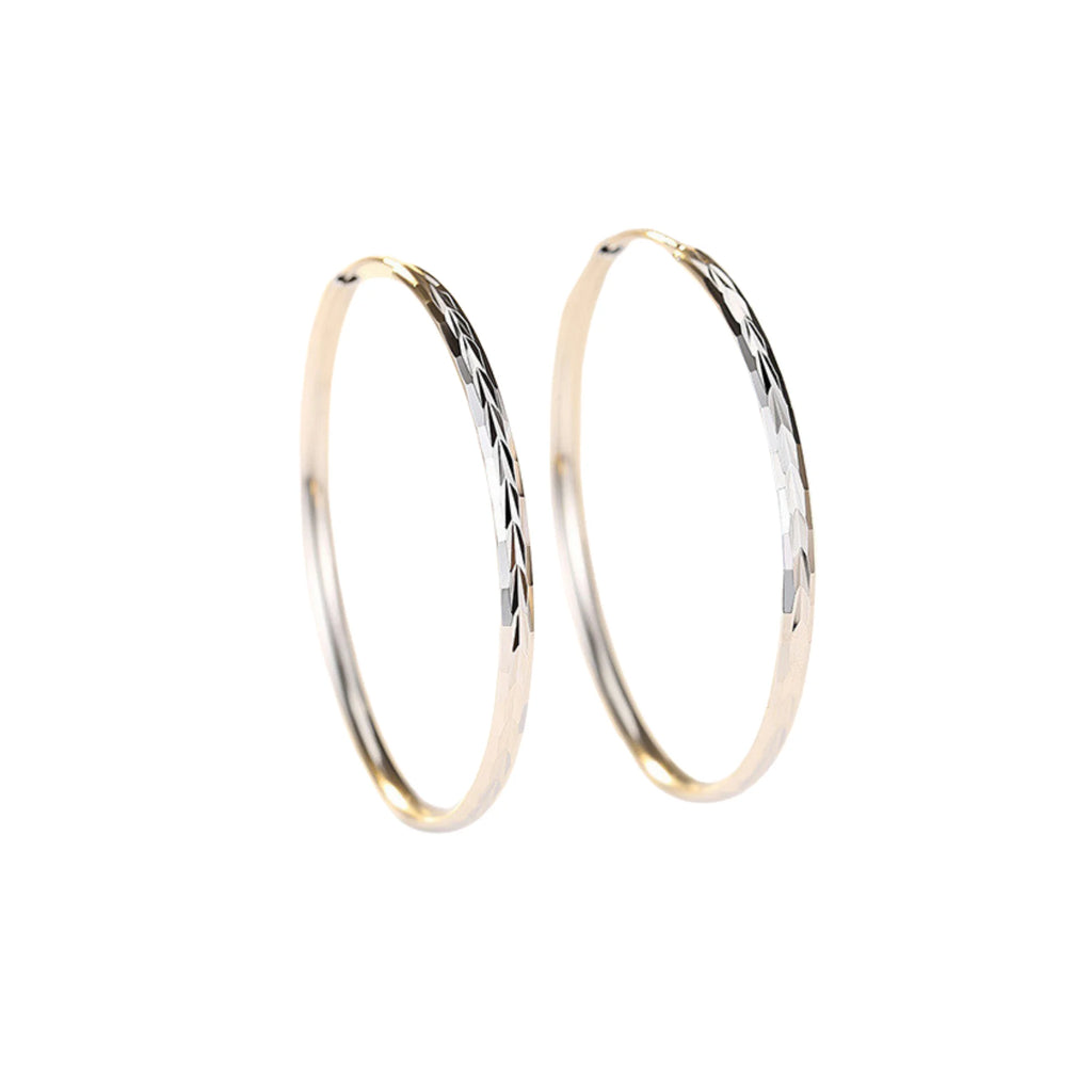 Creolenpaar mit Lin-Struktur in schräger Ansicht ohne Hintergrund