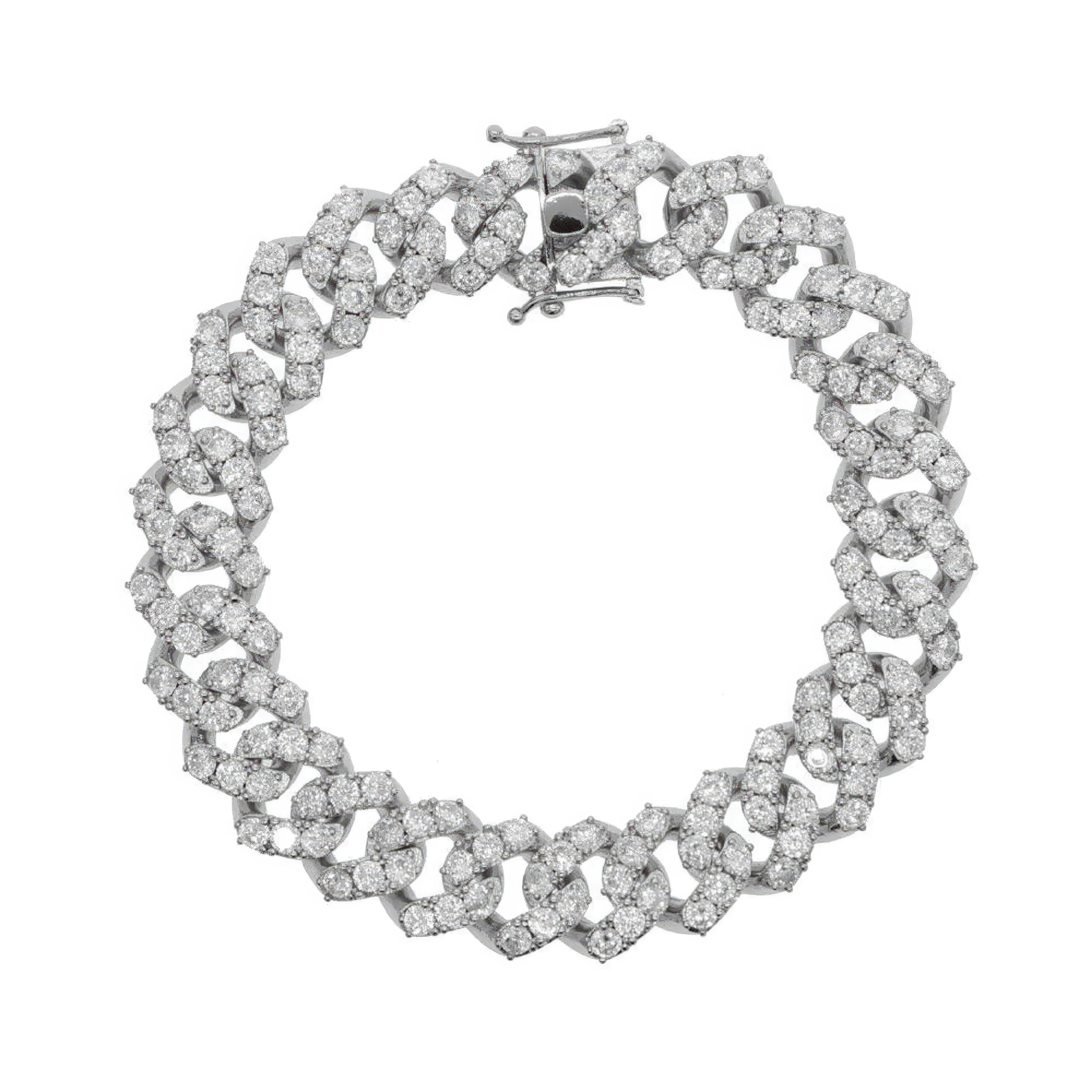 Damen Fusskettchen Cuban Zirkonia – Statement-Schmuck am Knöchel
