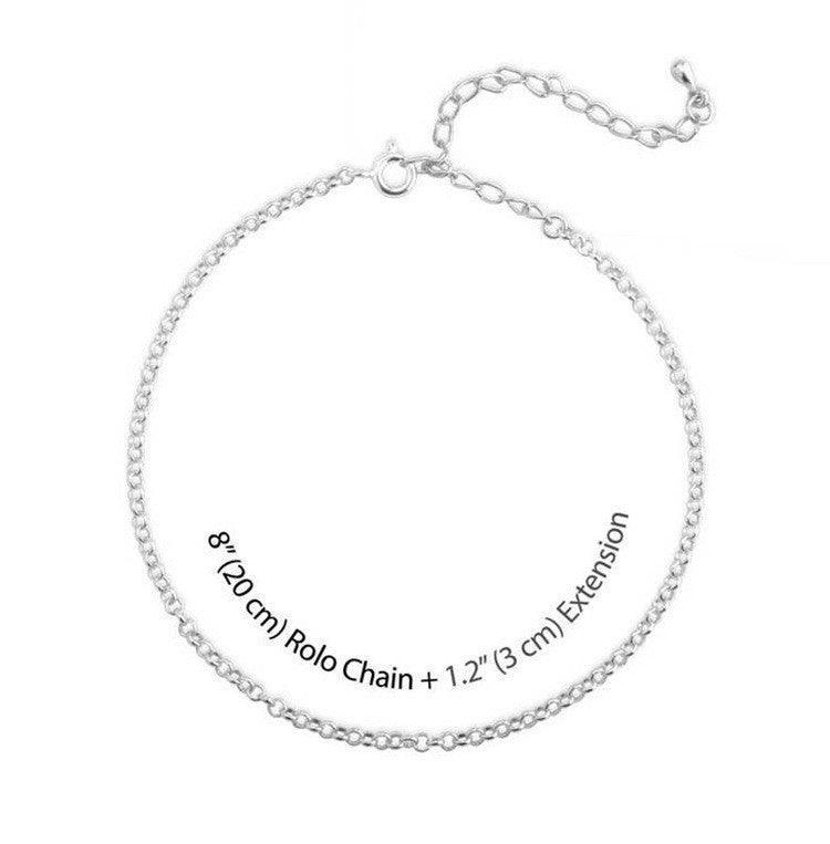 Sterling Silver Letter Birthstone Anklet For Women European And American Fashion & Trend Ornament