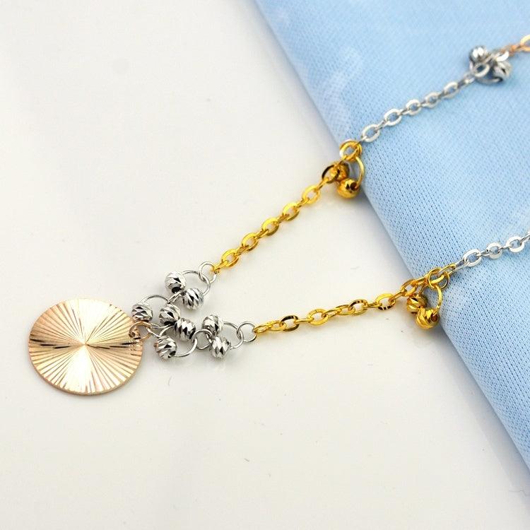 Color Silver Anklet Women 925 Silver Sterling Silver Color Gold-plated Anklet Silver