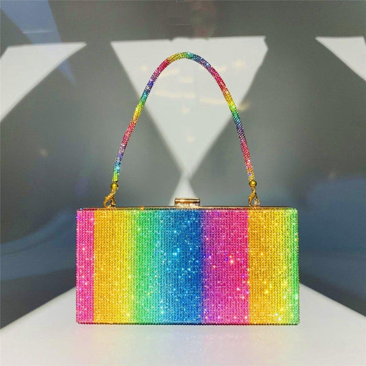 Diamant - Regenbogen Tasche – Funkelnd für glamouröse Events - Bodison