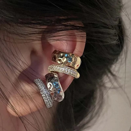 Doppellagiger Ear Cuff mit Zirkonia – Trendig und einzigartig - Bodison