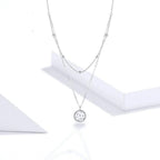 Silberkette mit zwei feinen Lagen und Doppelsternanhänger – modern, strukturiert und elegant