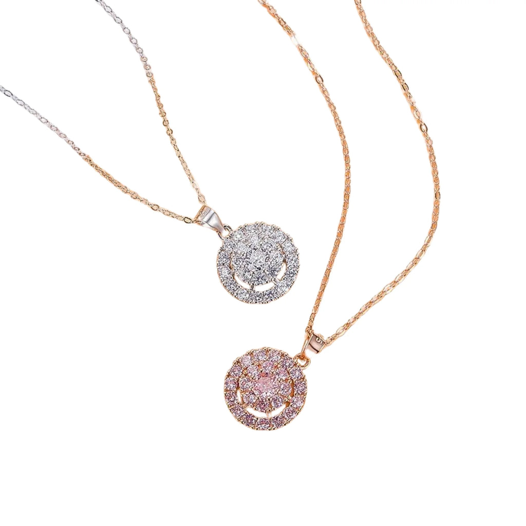 Kette mit drehbarem Anhänger in Silber und Roségold – aus 925 Silber, leicht, elegant und beweglich