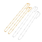 Dreistrang-Kette in Silber und Gold – feine Struktur, 925 Sterling Silber mit Vergoldung