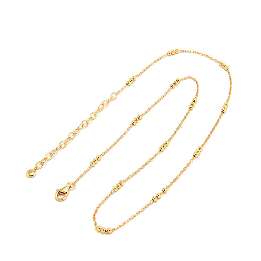 Dreistrang-Kette in Goldfinish – 925 Silber mit feiner Gliederstruktur, edel und modern