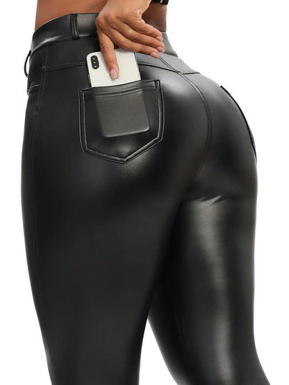 Elegante Winter Leder - Leggings für Damen - Bodison