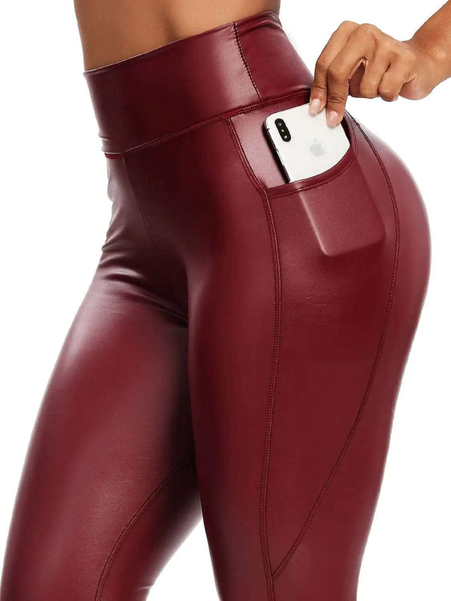 Elegante Winter Leder - Leggings für Damen - Bodison