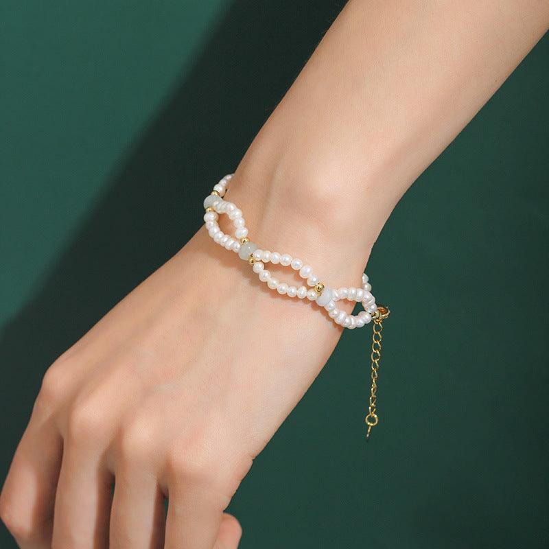 Woven Handmade Freshwater Pearl Bracelet