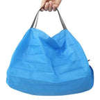 Faltbare Einkaufstasche aus Nylon in Sky Blue, handlich und klar im Design