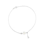 Fusskettchen Daisy 925 Sterling Silber – Perlmutt, neutral und reduziert