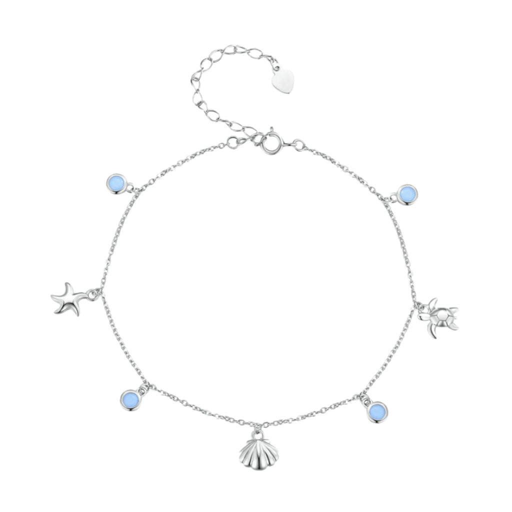 Verschluss Federring – Fusskettchen 925 Sterling Silber Damen matt