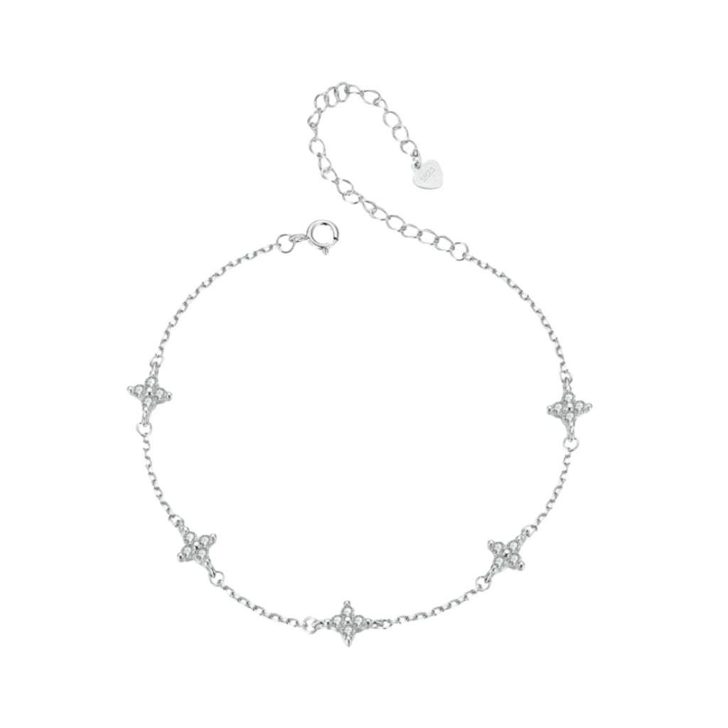 Fusskettchen 925 Sterling Silber Damen – Flachlinie matt plattiert