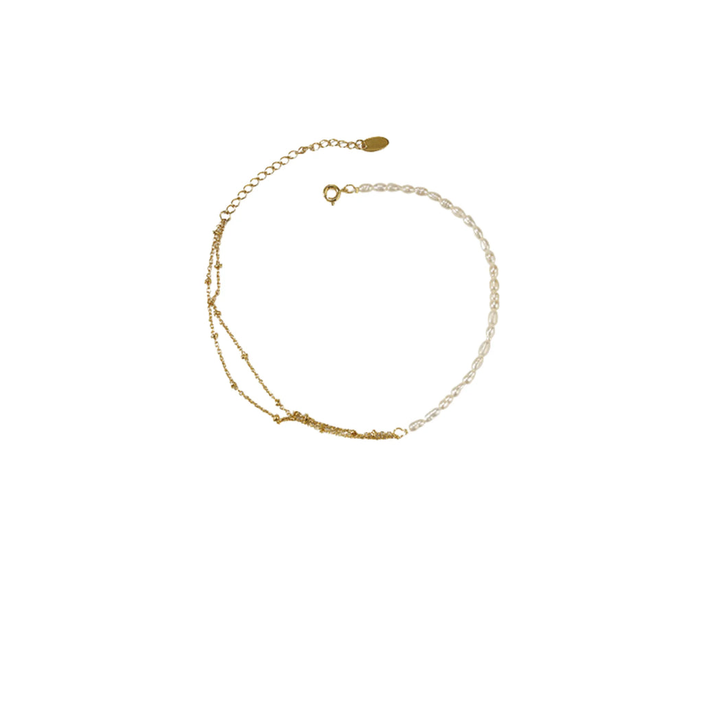 Minimalistisches Fusskettchen vergoldet – nickelgetestet, matt