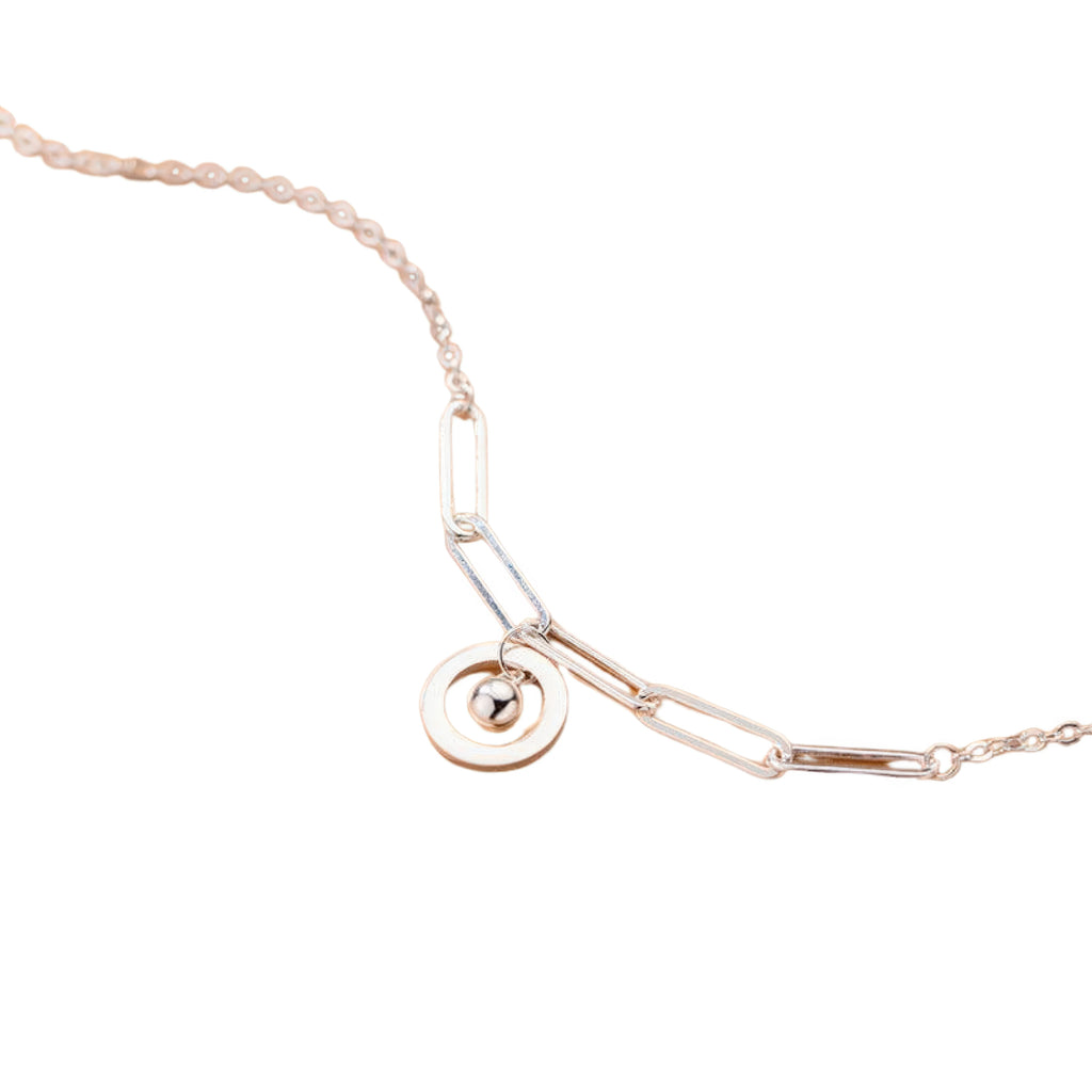 Verstellbarer Federringverschluss Fusskettchen 925 Silber Damen