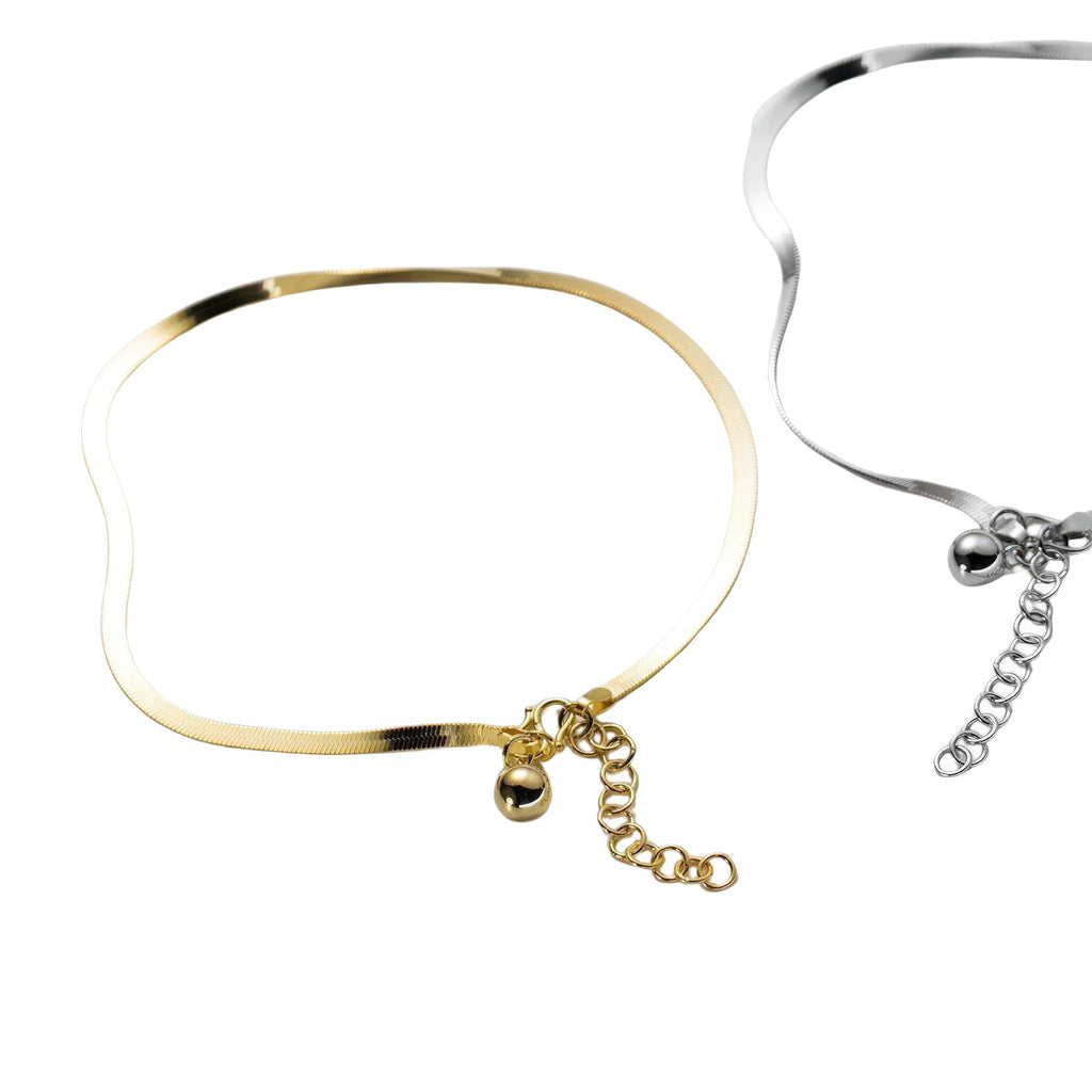 Fusskettchen Snake 925 Sterling Silber Damen vergoldete Variante